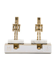 2pk Nutcracker Stocking Holders On Marble Base | Marshalls