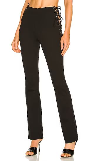 Jeneh Lace Up Pants in Black | Revolve Clothing (Global)