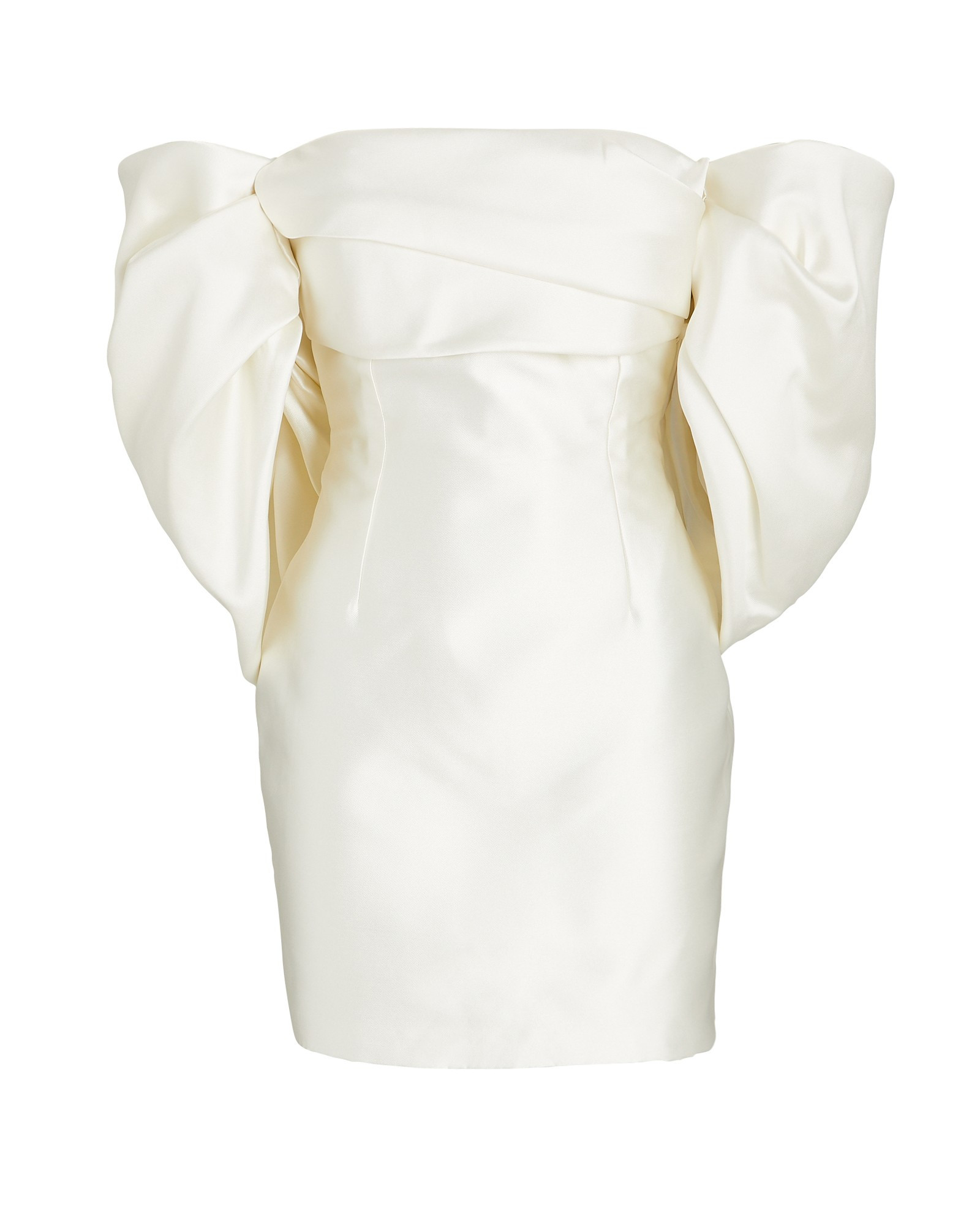 Elina Off-The-Shoulder Duchesse Satin Mini Dress | INTERMIX