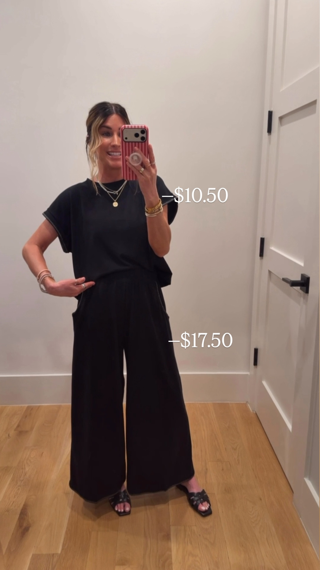 Under $30 set that looks SO luxe! Wearing xs, true to size. My sandals are also a designer look for less! 🙌🏼🤩

#LTKSaleAlert #LTKdayinmylife #LTKmomlife