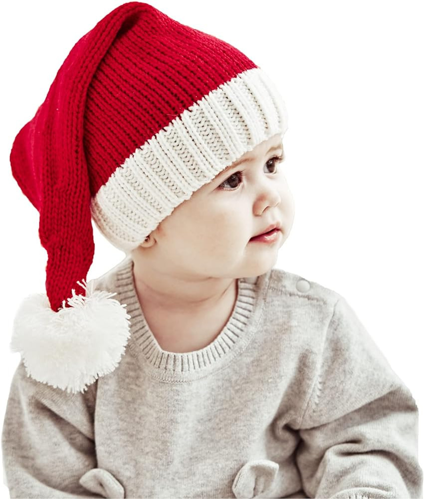 Santa's Knit Hat Womens Beanie Winter Hat Soft Family Matching Xmas Hat Christmas New Year Gifts | Amazon (US)
