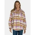 Time and Tru Women's Faux Shearling Shacket, Sizes XS-XXXL - Walmart.com | Walmart (US)