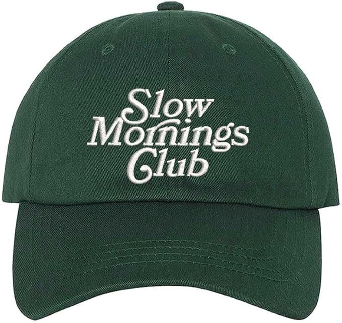 Slow Mornings Club Embroidered Baseball Hat | Amazon (US)