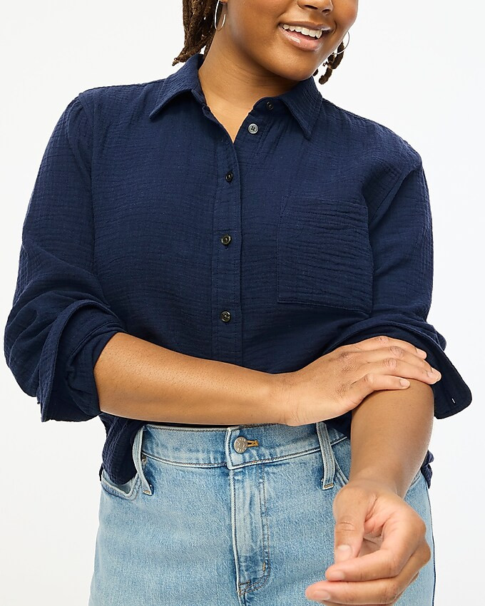Gauze button-up shirt | J.Crew Factory