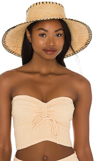 Versilia Hat in Natural & Black | Revolve Clothing (Global)