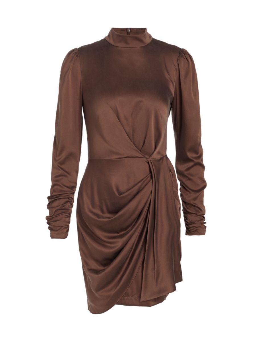 Draped Silk Minidress | Saks Fifth Avenue
