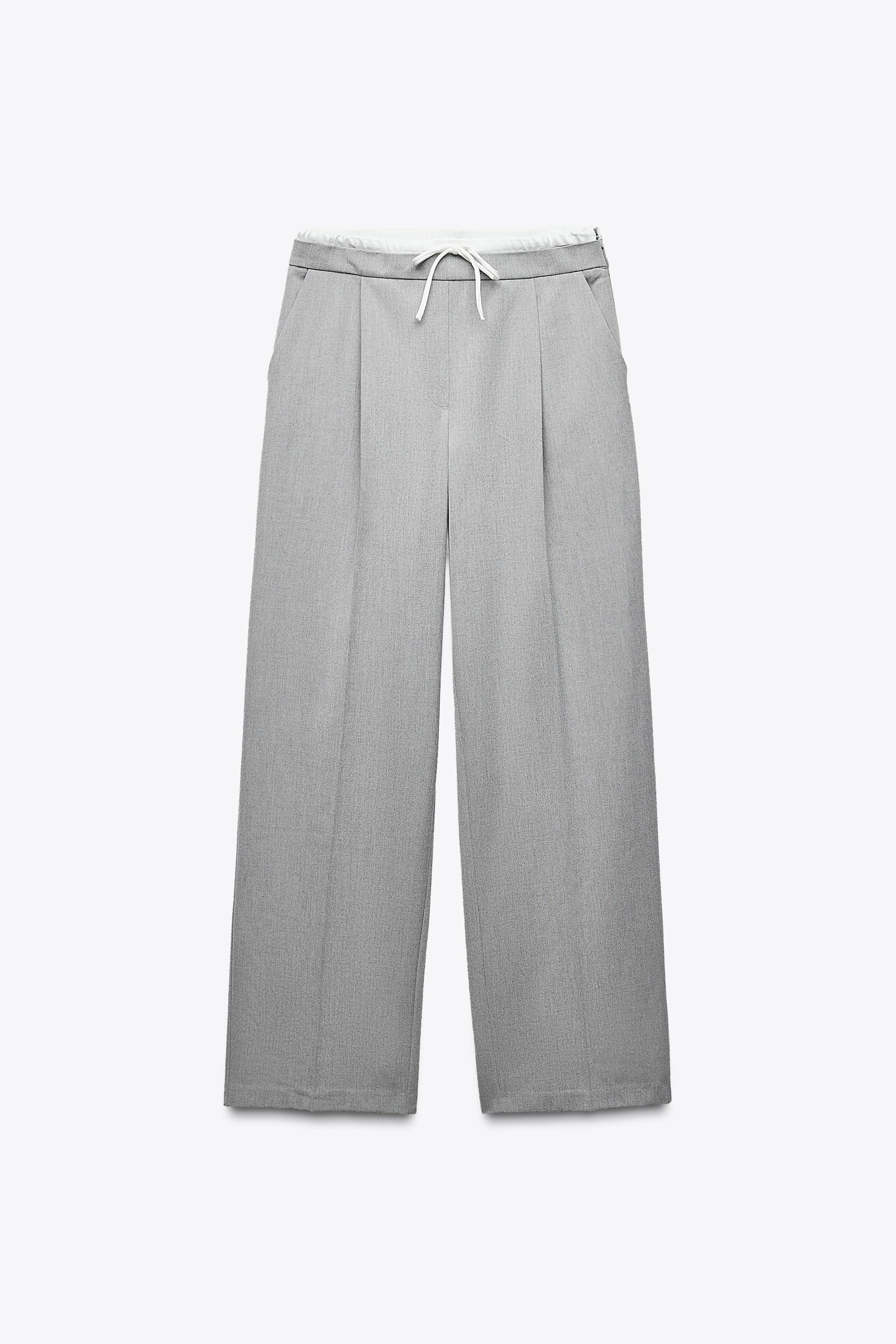 WIDE-LEG TROUSERS WITH DOUBLE WAISTBAND | Zara US