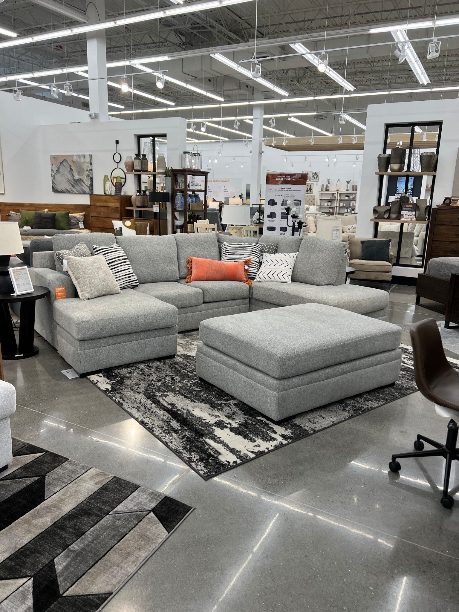 Found THE perfect movie watching sectional sofa for our basement remodel in the Ashley showroom during their Labor Day sale. The ottoman pushes in to make it a big pit. Can’t wait to get it all set up in our basement and pile up with a big bowl of popcorn and the movie Encanto. 🥰

#LTKHome #LTKSaleAlert