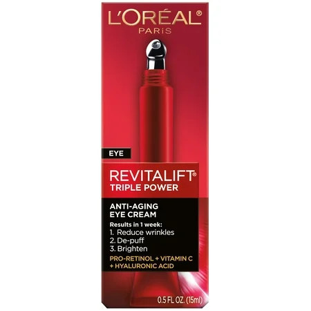 L Oreal Paris Revitalift Triple Power Eye Treatment Reduces Wrinkles 0.5 fl oz | Walmart (US)