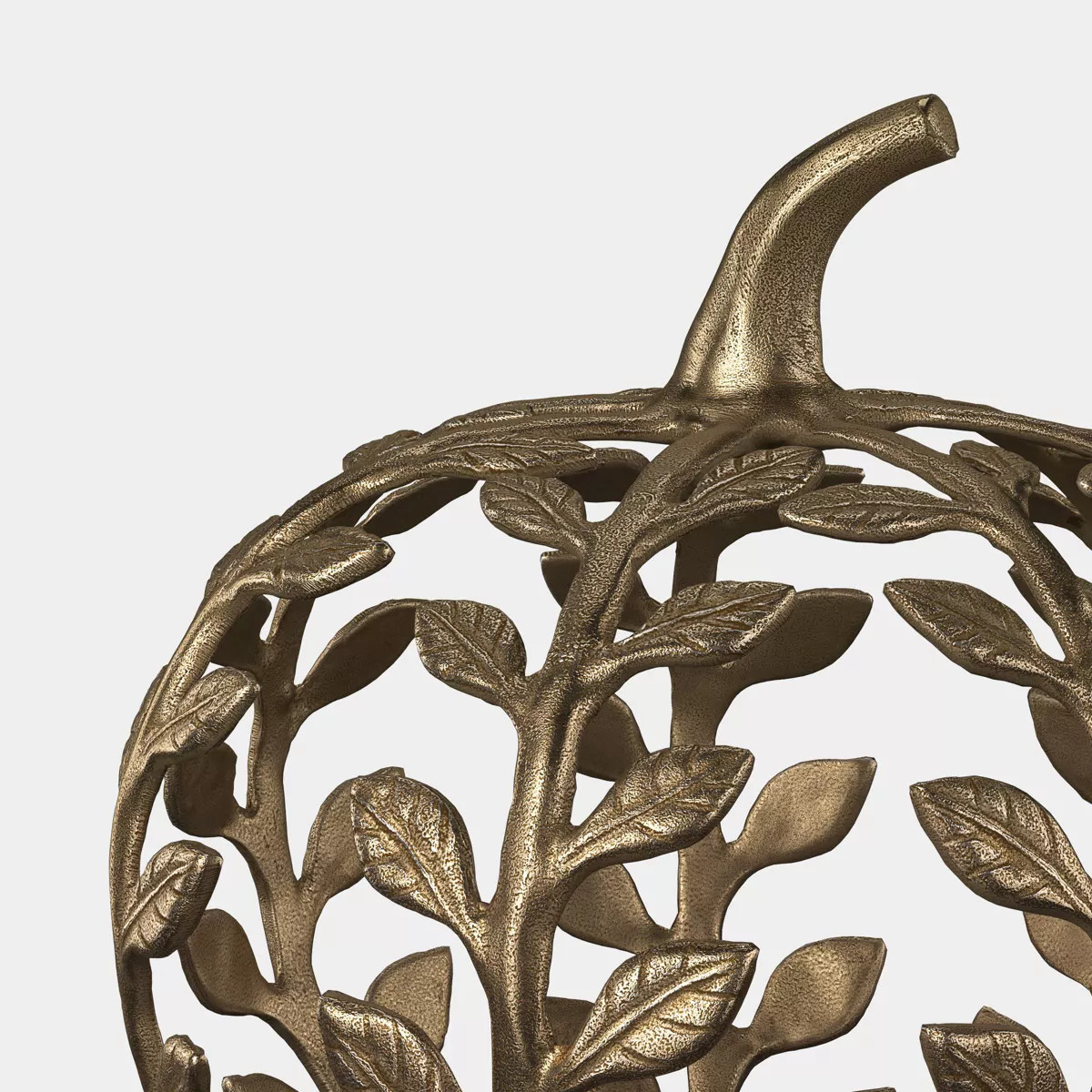 Round Metal Fall Botanical Pumpkin Gold - Threshold™ | Target