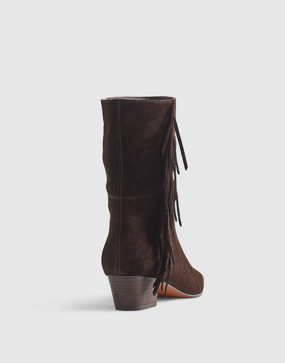 The Lexie Fringed Ankle Boot in Suede | Madewell