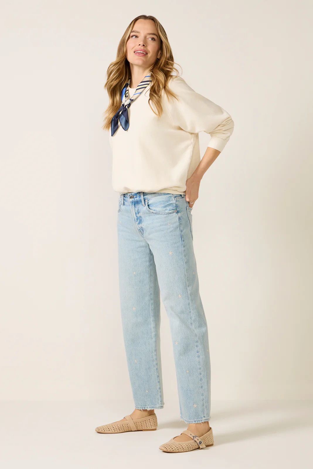 PISTOLA Women's Lexi Bowed Straight Jean, Size 26, Blue | Evereve