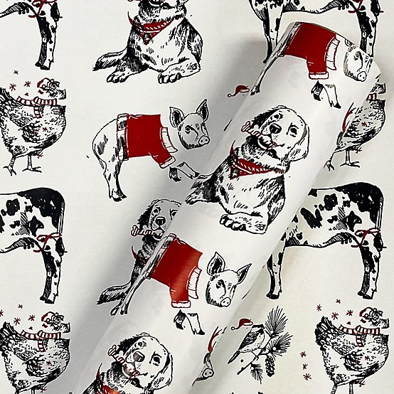 New!Red Shed Classic Country Christmas Wrapping Paper, 40 in. x 75 in. | Tractor Supply