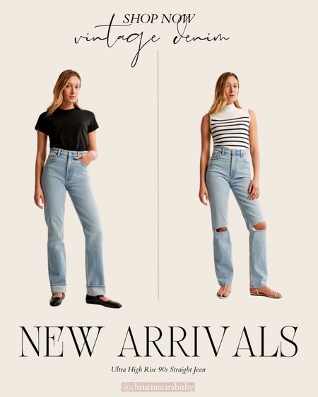There are a ton of new styles/washes in the Ultra High Rise 90s Straight jeans!! 

The Abercrombie Semi-Annual Denim Sale! 25% off all denim and 15% off almost everything else! 

Plus use the code DENIMAF at checkout for an additional 15% off that can be stacked with the 25% off!

#LTKsalealert #LTKstyletip #LTKMostLoved
