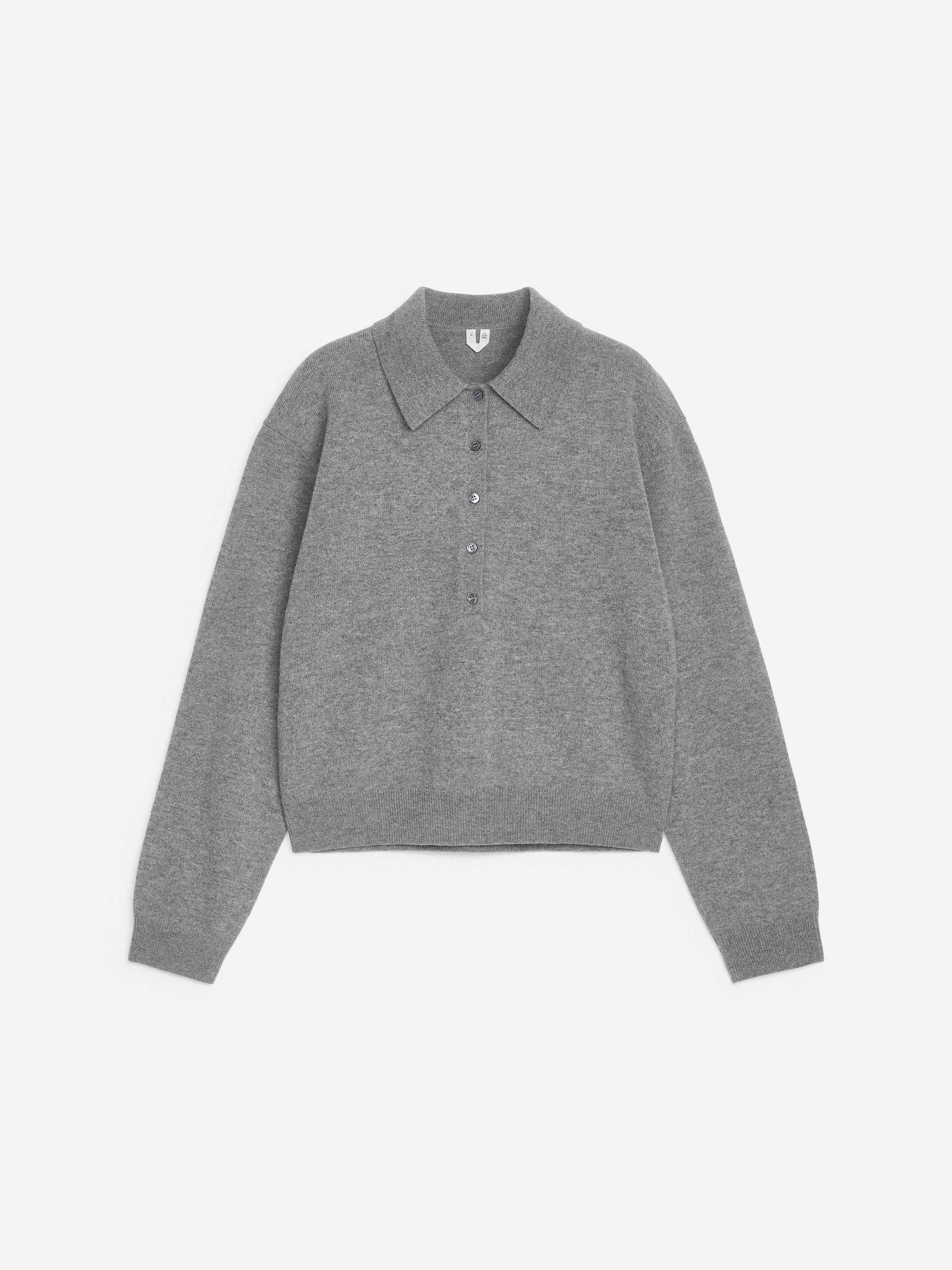 Wool Polo Jumper – Grey – Women – ARKET GB | Arket UK