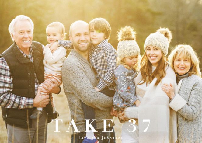 "take 37" - Customizable Holiday Petite Cards in White by Kasia Labocki. | Minted