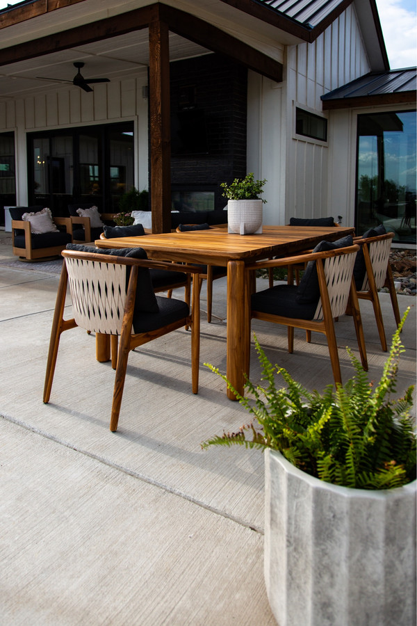 This is where we’ll be all summer long the Outdoor Dillon Dining Set from Denver…