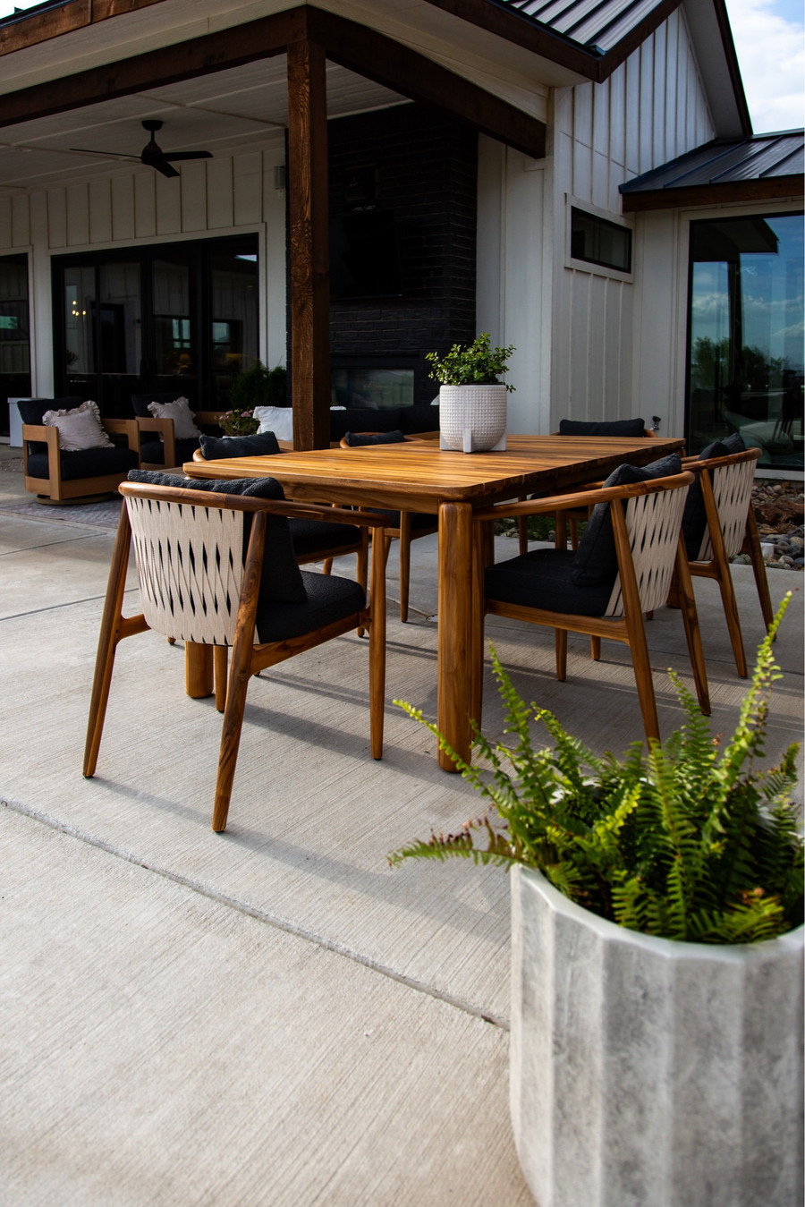 This is where we’ll be all summer long the Outdoor Dillon Dining Set from Denver…