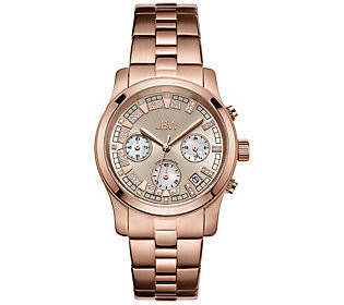 JBW Women's Alessandra 1/5 cttw Diamond 18K Gol d Plated Watch | QVC