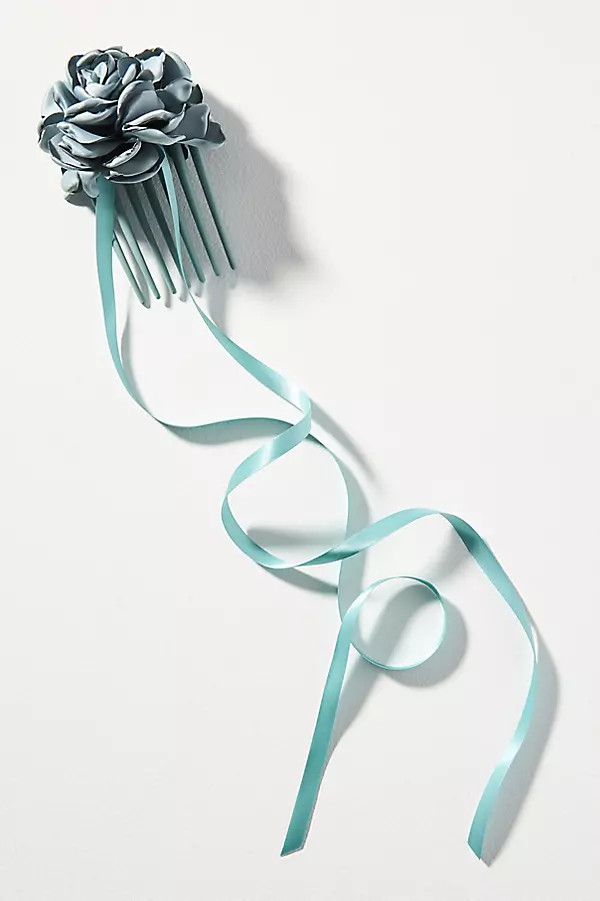 Satin Rose Tie Hair Comb | Anthropologie (US)