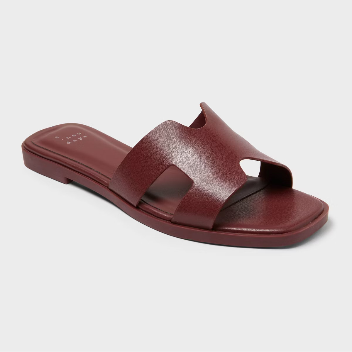 Women’s Nina Sandals with Memory Foam Insole - A New Day™ Burgundy 10 | Target