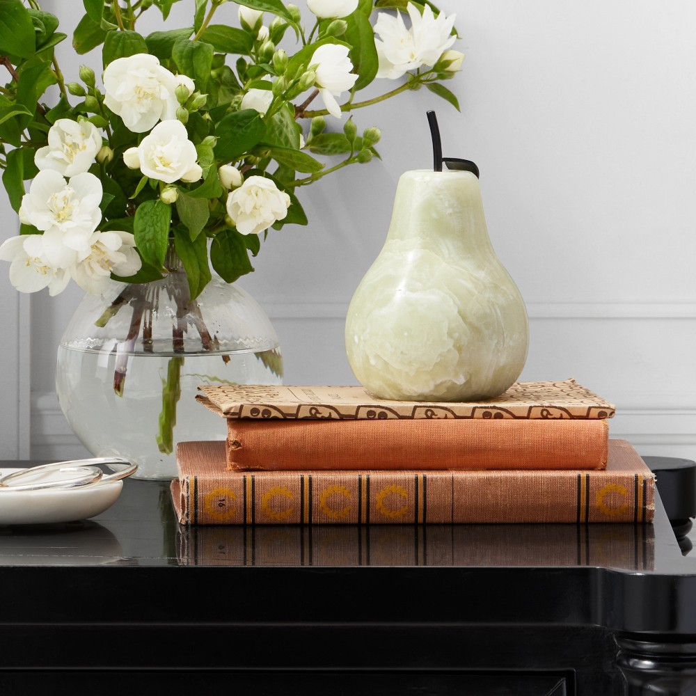 Green Onyx Pear Sculpture | Williams-Sonoma
