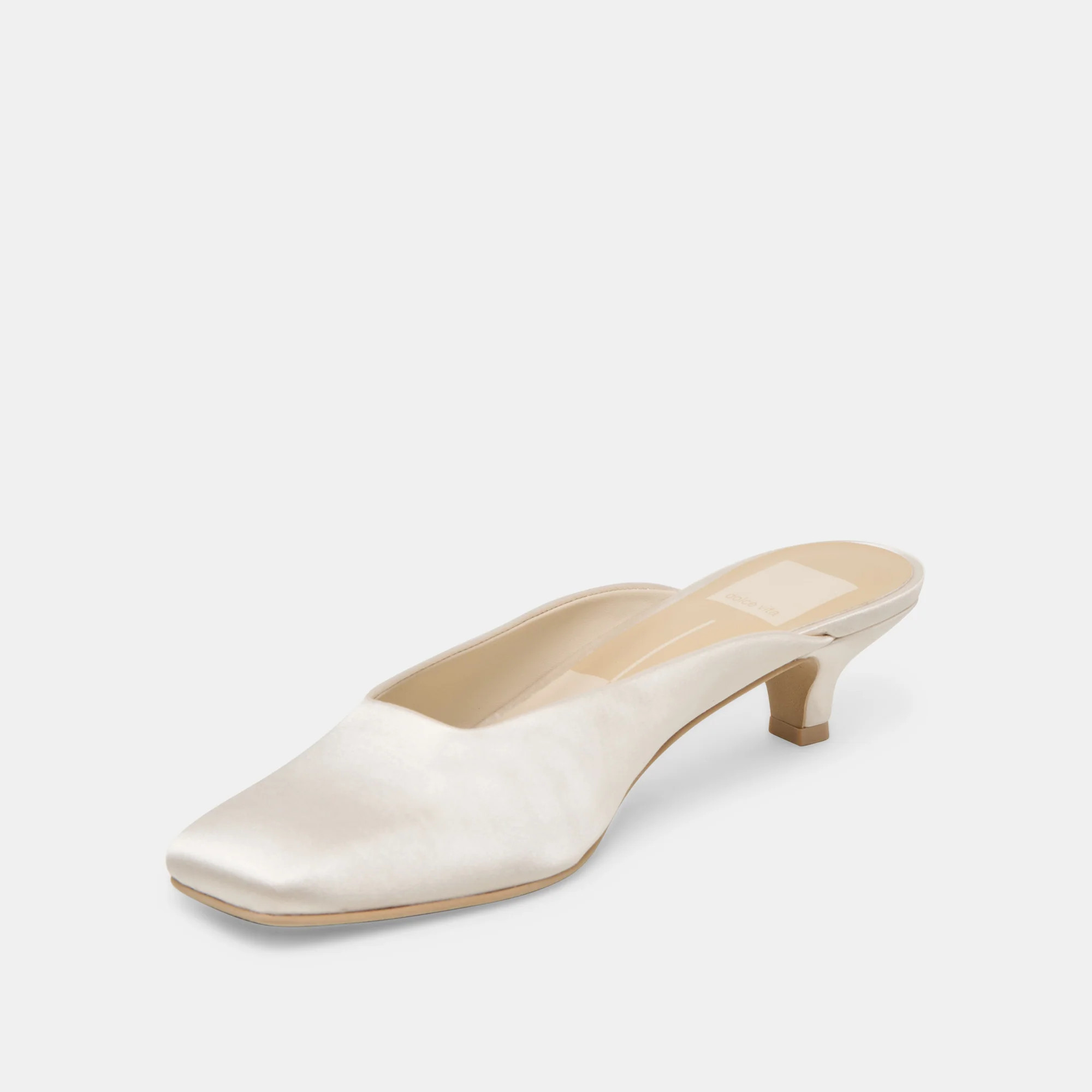 UMARA HEELS IVORY SATIN | DolceVita.com