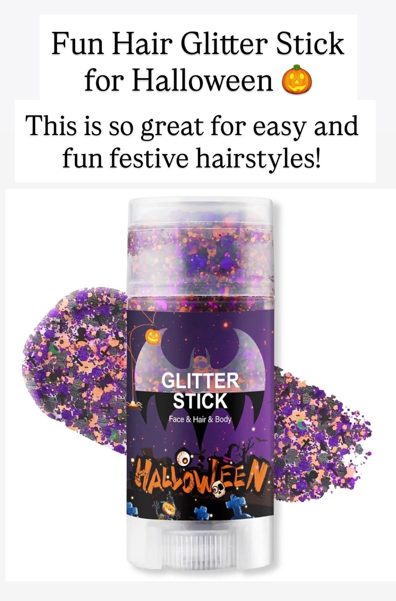 Fun glitter hair