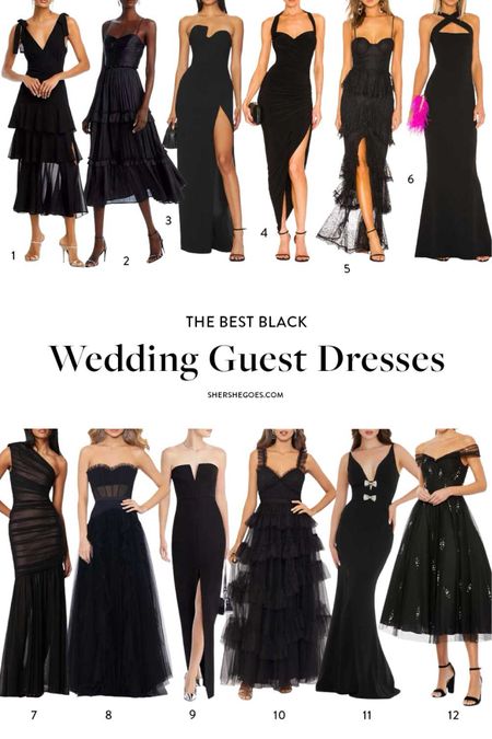 Black formal gowns for a black tie wedding or formal event!

#LTKStyleTip #LTKParties #LTKWedding