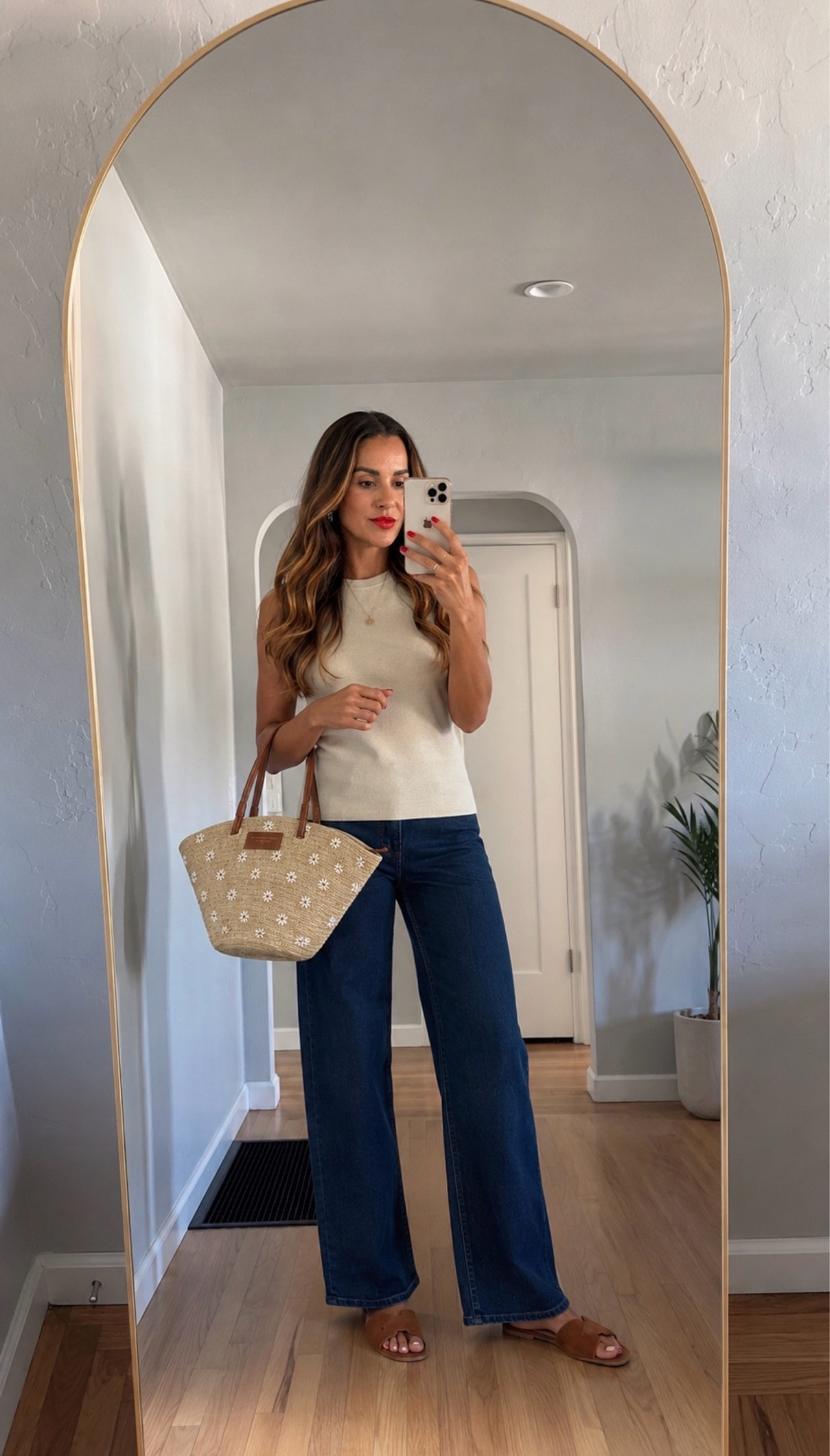Easy, chic, and endlessly wearable 🤍

A simple knit tank, dark wash wide-leg jeans, and warm brown accessories are the kind of pieces you’ll reach for on repeat. Effortless enough for everyday, polished enough to look put together wherever you’re headed.

dark wash wide leg jeans outfit, knit tank outfit, effortless summer outfit, chic casual style, capsule wardrobe essentials, timeless everyday outfit, neutral outfit inspiration, minimalist fashion, elevated basics, casual chic outfit, wearable summer fashion, LTK outfit ideas, classic style, Real Life Chic.

#LTKootd #LTKOver40 #LTKSaleAlert