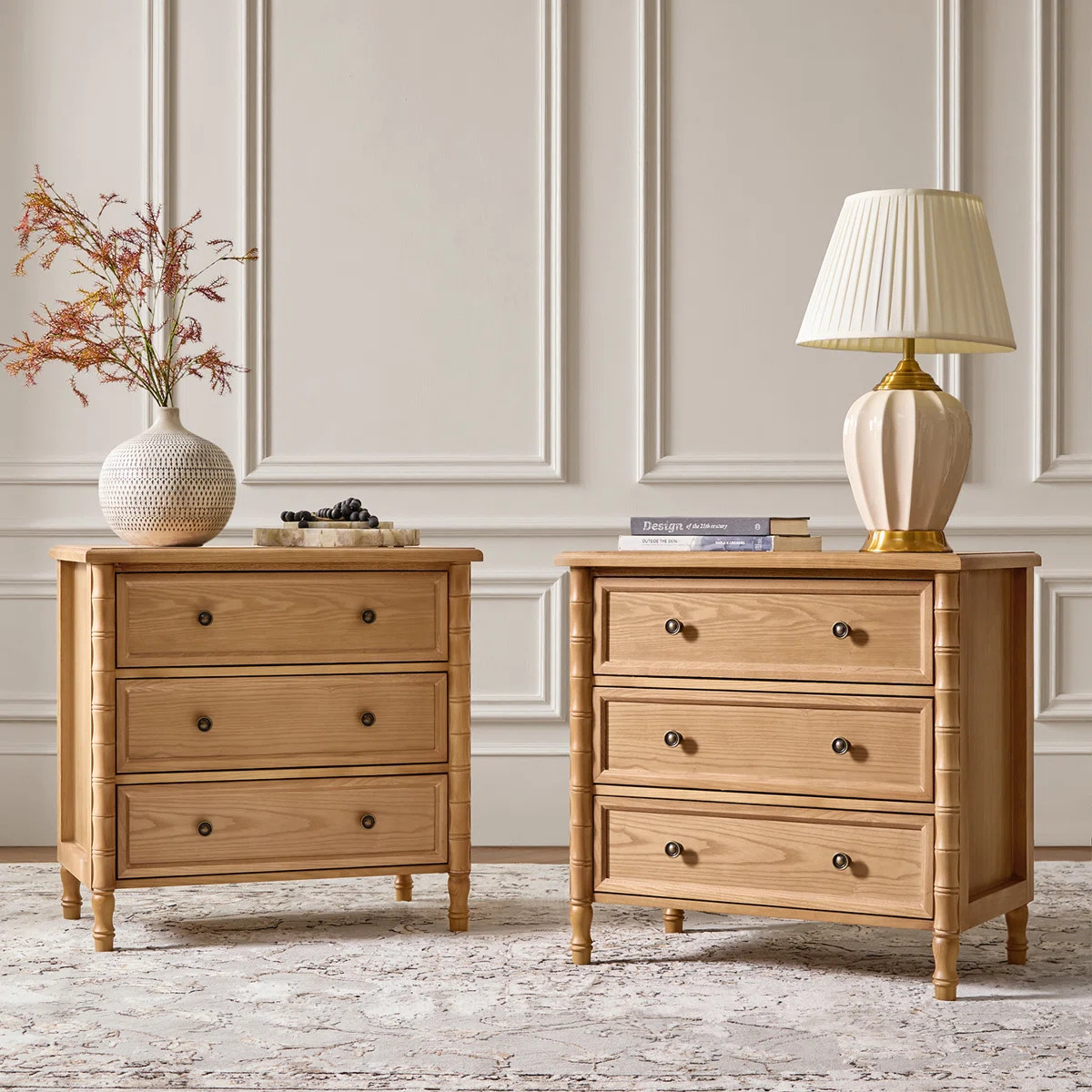 Lucious 3-Drawer Transitional 28''W Curved End Table with Charging Station and Easy Assembly  (Se... | Wayfair North America