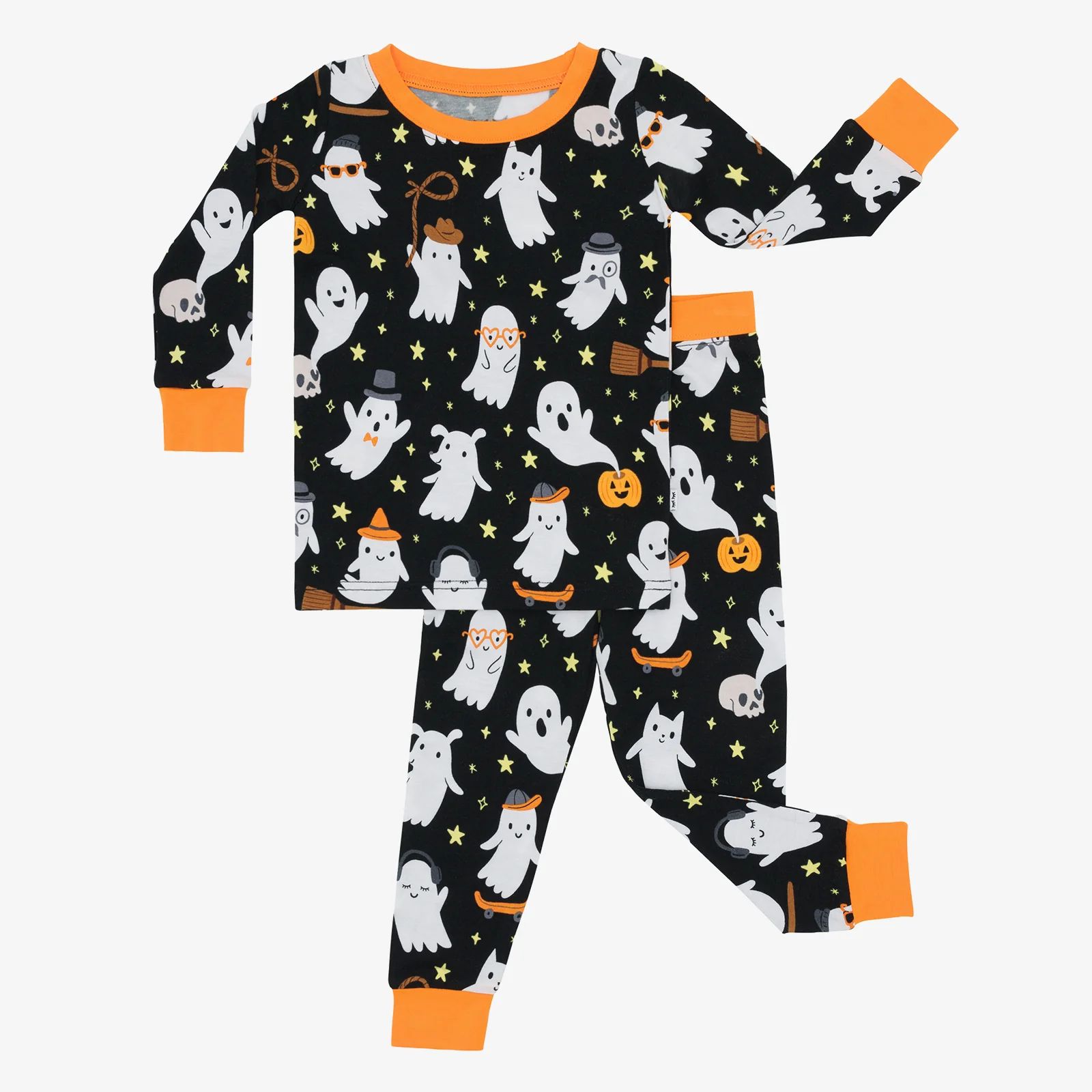 Friendly Ghosts Two-Piece Pajama Set | Little Sleepies