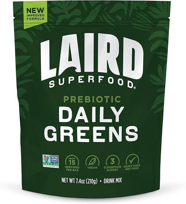 Laird Superfood Prebiotic Daily Greens Powder \u2013 Essential Vitamins & Minerals - Prebiotic Fi... | Amazon (US)