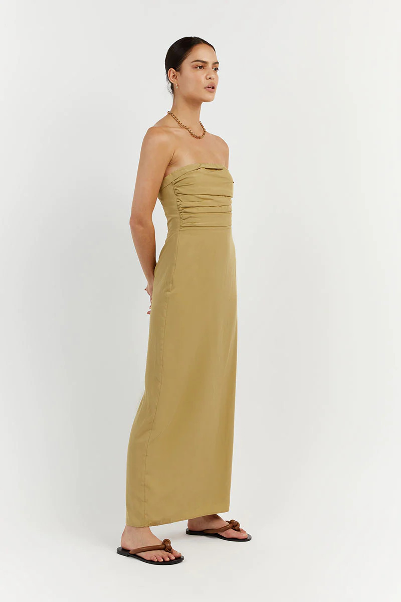 SHELBY PISTACHIO MIDI DRESS | DISSH