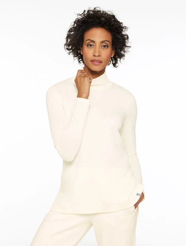 Supersoft Jersey Turtleneck Tee - Contrast | Talbots
