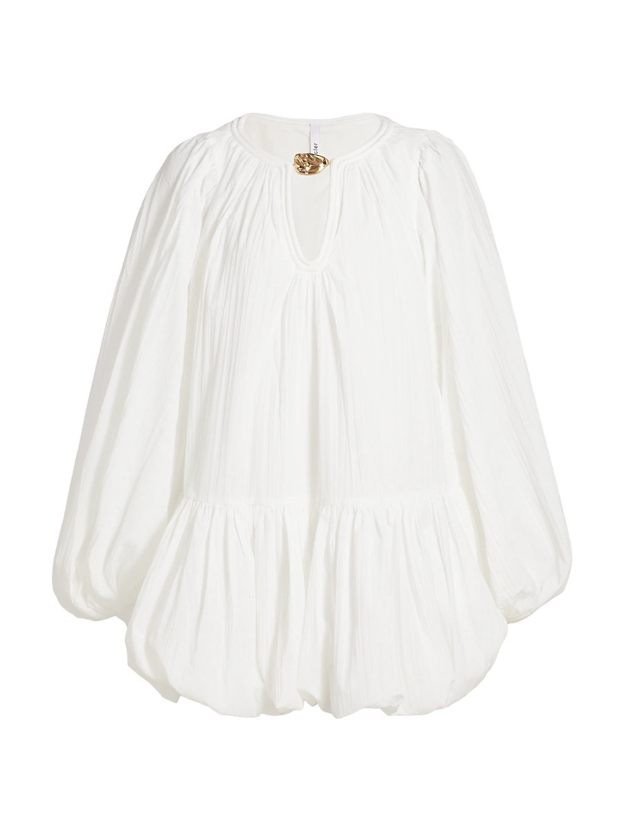 Women's Radmoor Bubble-Hem Minidress - Ivory - Size 4 | Saks Fifth Avenue