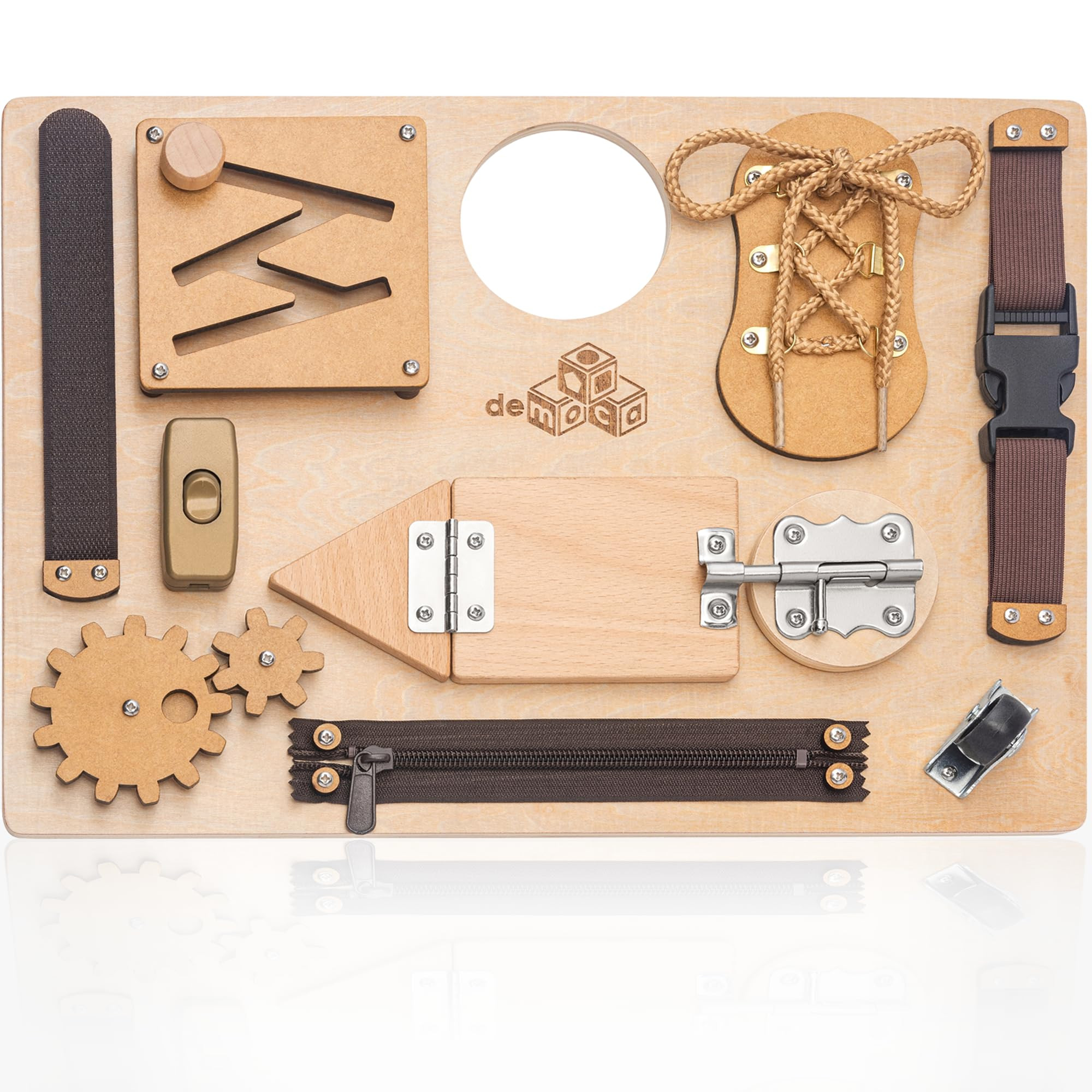 Montessori Busy Board for Toddlers, Premium Wooden Toddler Busy Board for 1 2 3 Year Old with 10 ... | Amazon (US)