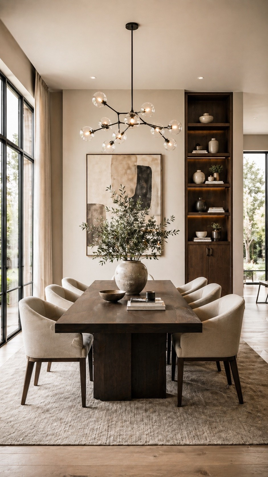 Elegant dining room with warm wood tones, soft neutral seating, and a refined organic modern feel.

#diningroom #organicmodern #moderndiningroom #interiordesign #homedecor #warmminimalism #neutralinterior #wooddiningtable #diningroomdecor #modernhome #interiorinspo #eleganthome #designerstyle #softminimalism #contemporarydesign #homeinspiration #pinteresthome #ltkhome #calmhome #refinedinteriors