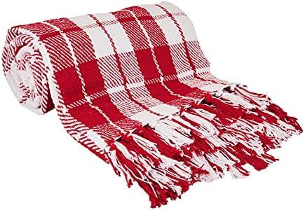 Red Throw Blanket | Throw Blanket for Couch Sofa | Decorative Throw Blanket | Lightweight Cozy Throw | Amazon (US)