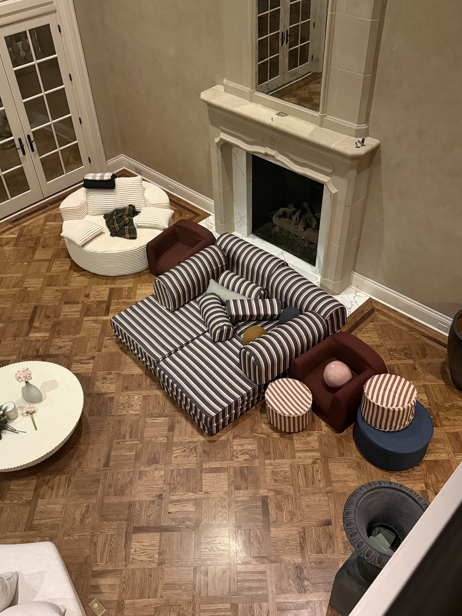 This is where the playroom furniture lives until the construction is done😅😂🤷🏼‍♀️ but hey at least it’s cute! 

#LTKKids #LTKHome #LTKmomlife