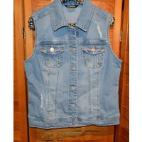 Vintage Jean Vest Timeless Urban Cowgirl Retro Western Hippie Boyfriend & Bejeweled | Etsy (US)