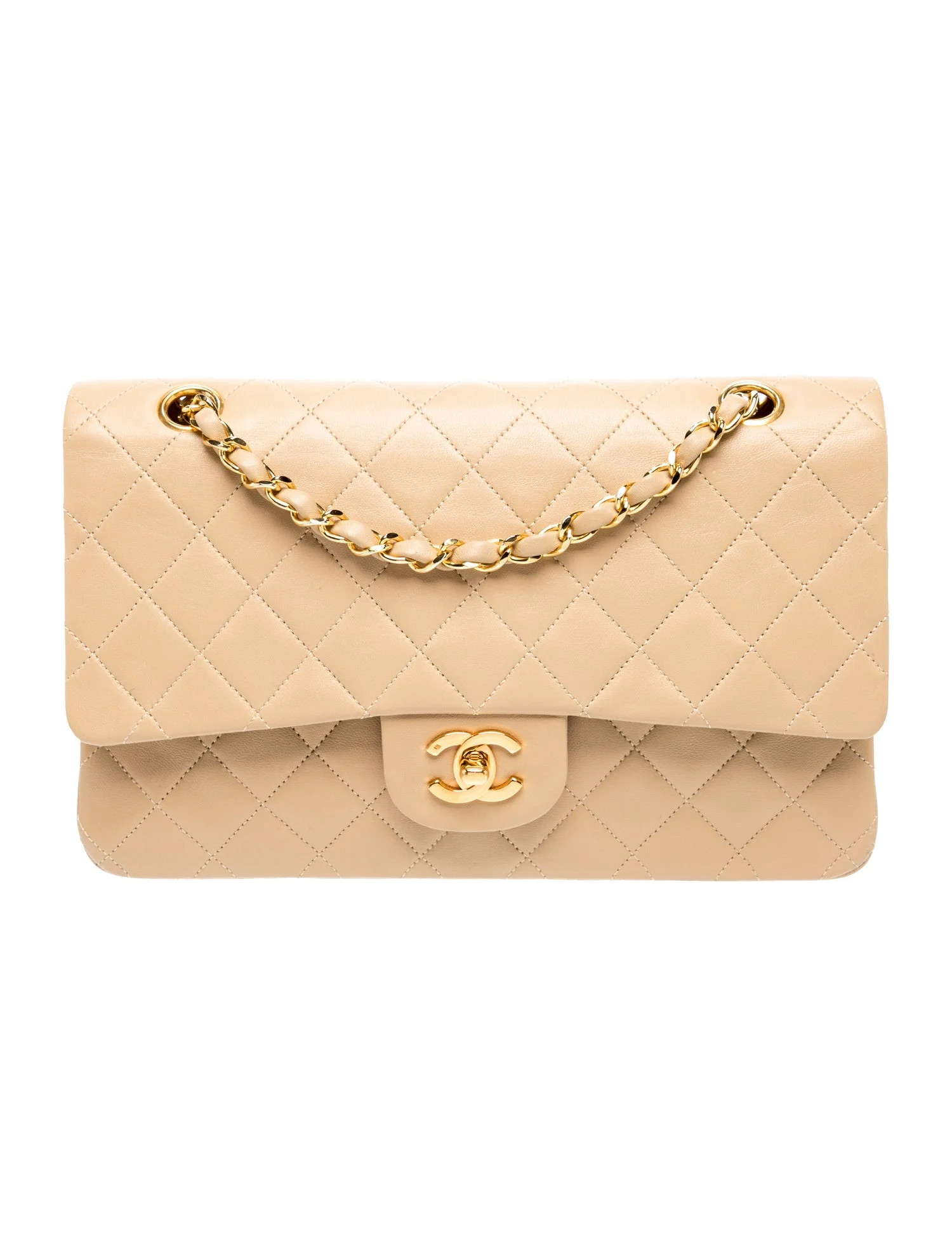 Chanel Classic Medium Double Flap Bag - Neutrals Shoulder Bags, Handbags - CHA1411582 | The RealR... | The RealReal