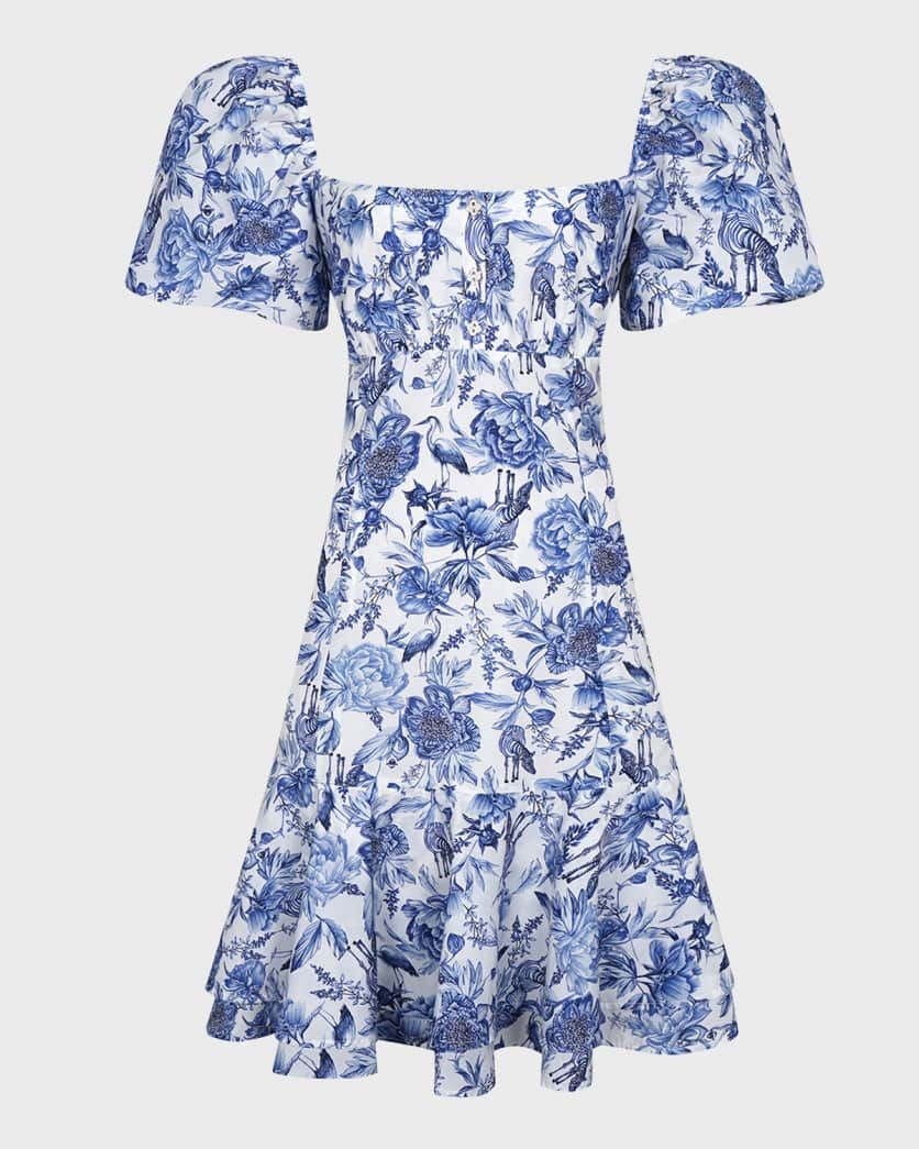 Azalea Scarlet Puff-Sleeve Mini Dress | Neiman Marcus