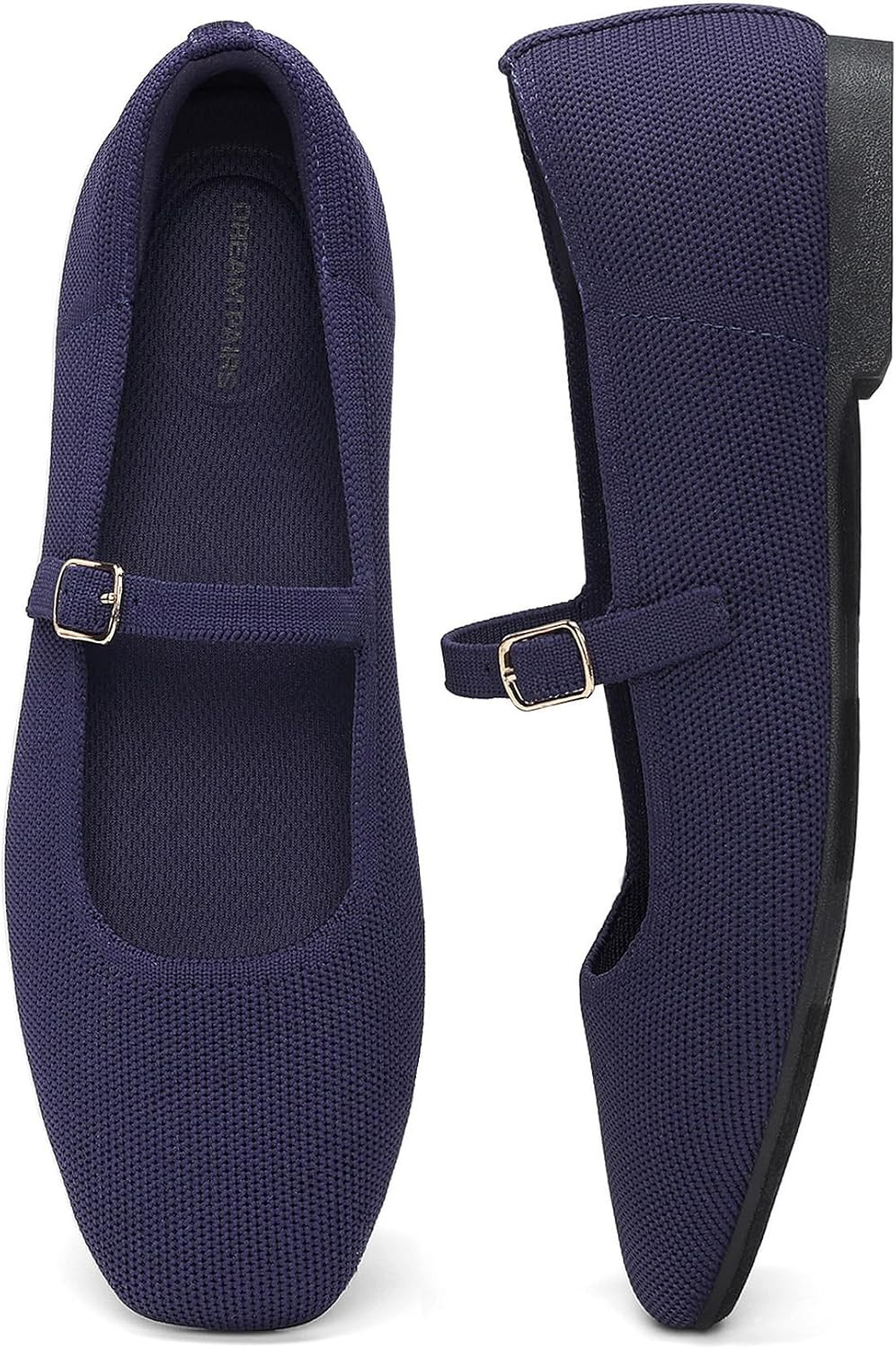 DREAM PAIRS Women's Mary Jane Square Toe Ballet Flats | Amazon (US)