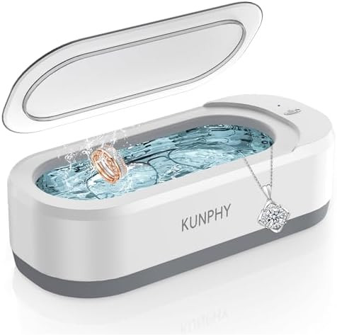 KUNPHY Ultrasonic Jewelry Cleaner | 46KHz Ultrasonic Cleaner Machine with 350ML 304 Stainless Ste... | Amazon (US)