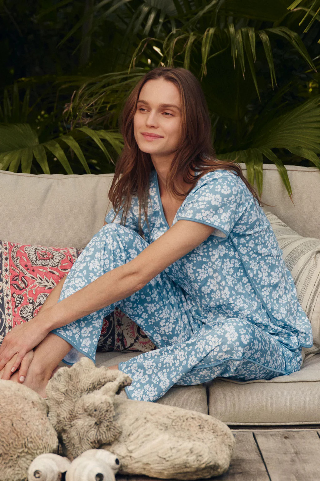 Pima Short-Long Set in Hydrangea | Lake Pajamas