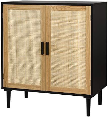 Finnhomy Sideboard Buffet Cabinet, Kitchen Storage Cabinet with Rattan Decorated Doors, Liquor Ca... | Amazon (US)