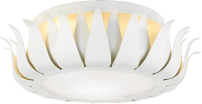 Crystorama Broche 3 Light Matte White Flush Mount | Amazon (US)