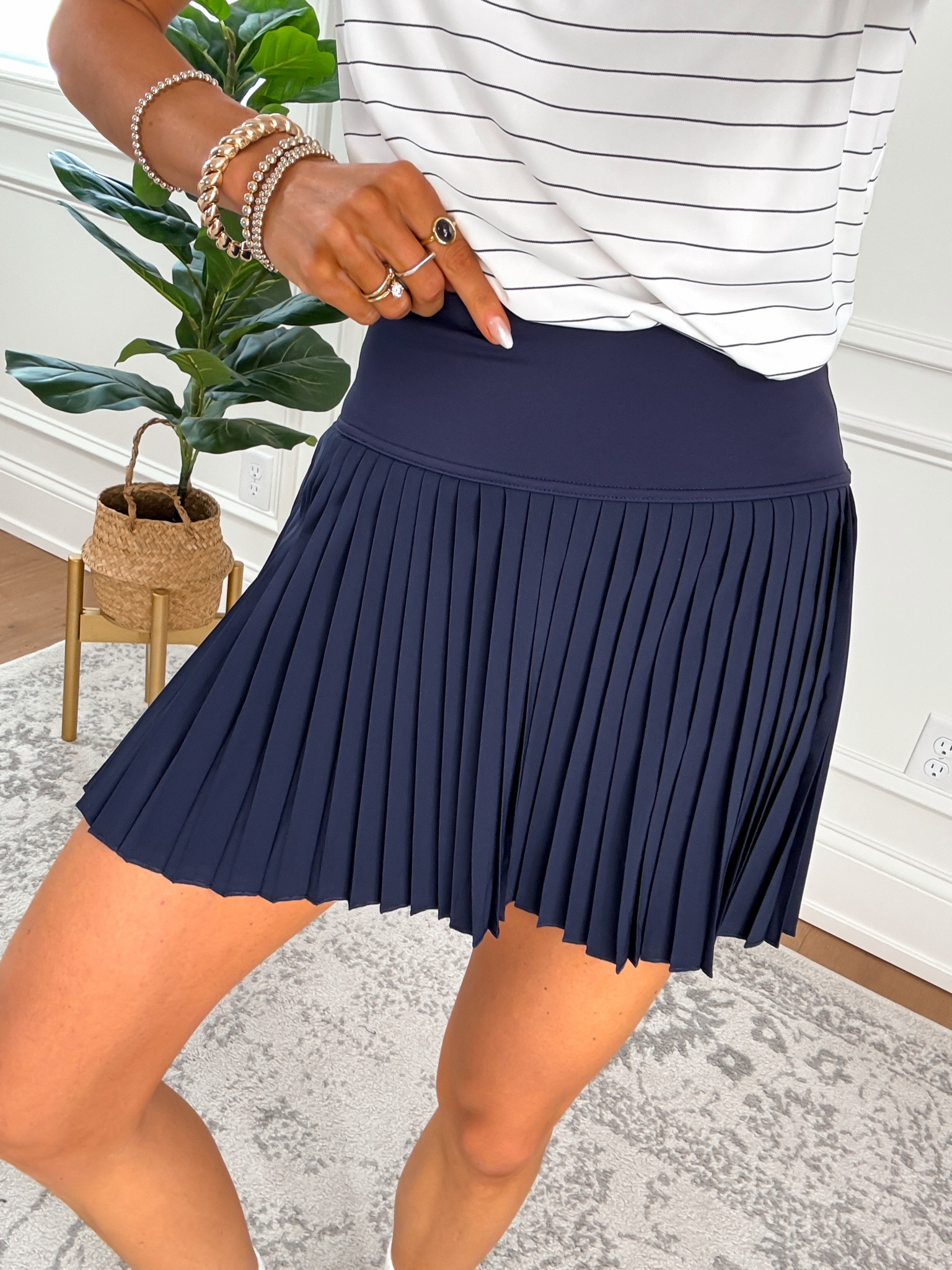 Wearing a xsmall shirt and skirt. 

#LTKfitnessgoals #LTKmomlife #LTKActive