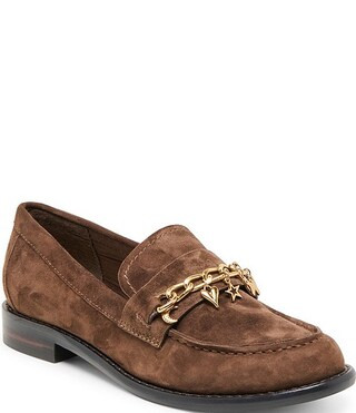 Dolce Vita Waylen Suede Charm Hardware Detail Penny Loafers | Dillard's | Dillard's